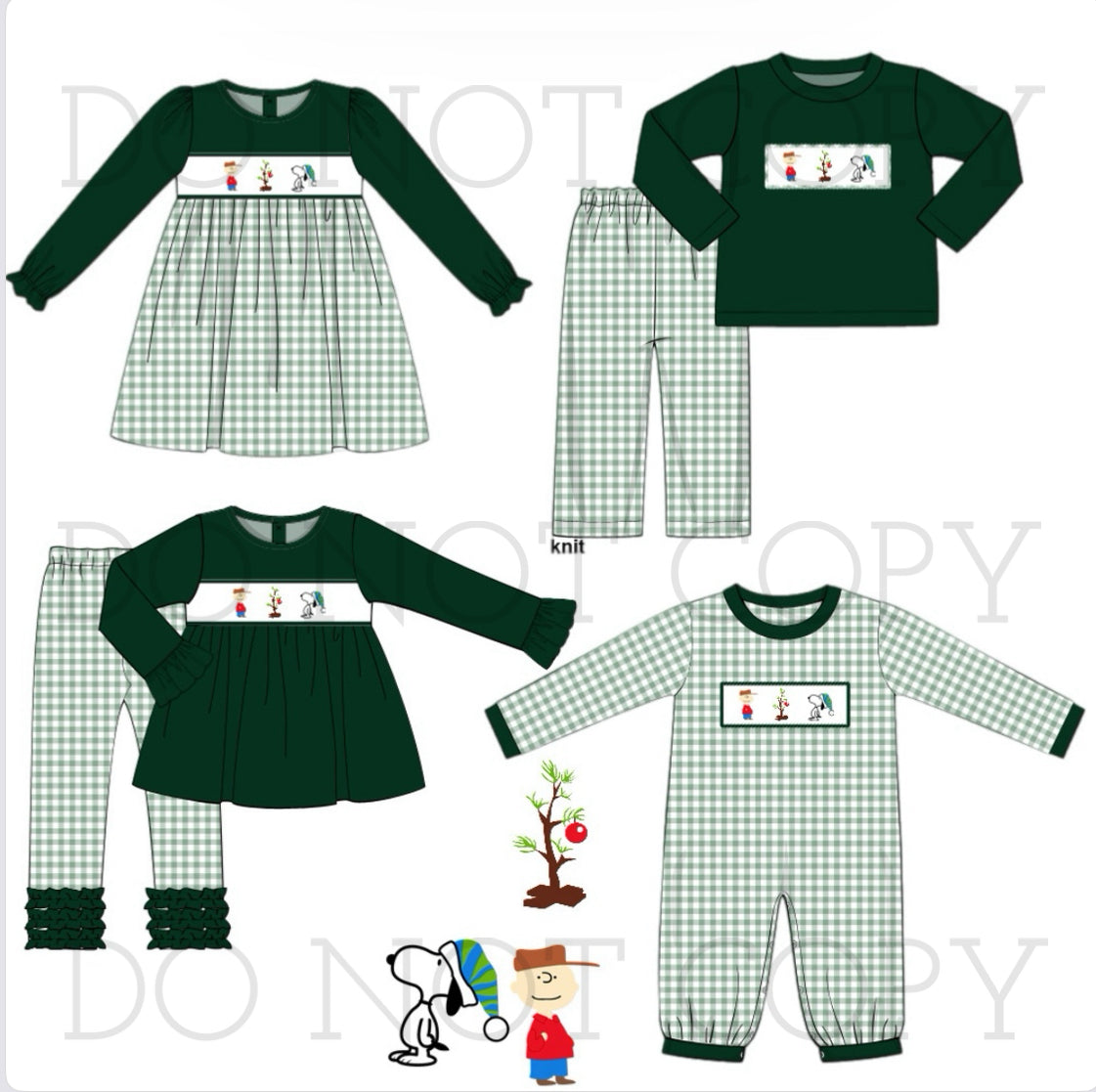 PREORDER 142 ETA NOVEMBER - CHARLIE BROWN CHRISTMAS SMOCKS