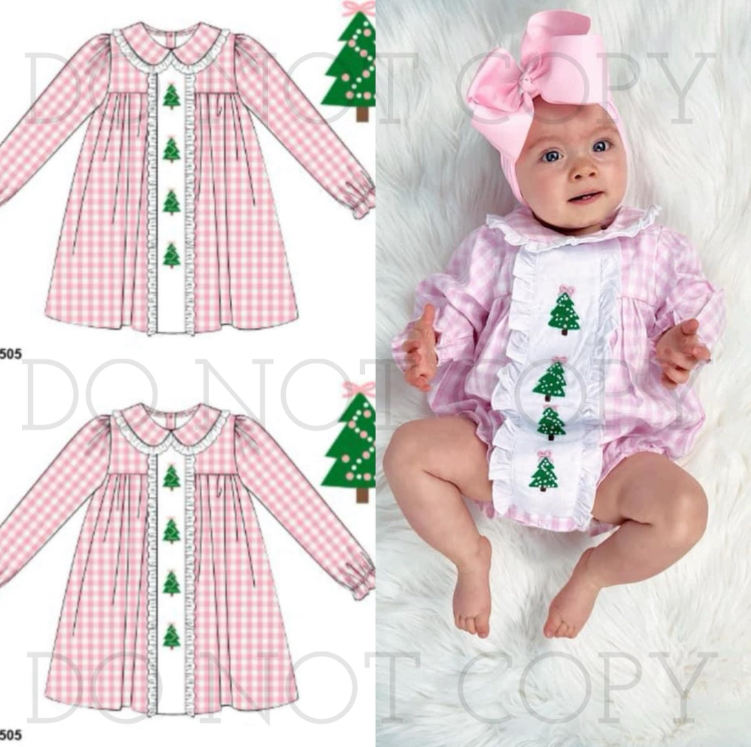 PREORDER 142 ETA NOVEMBER - PINK GINGHAM TREES
