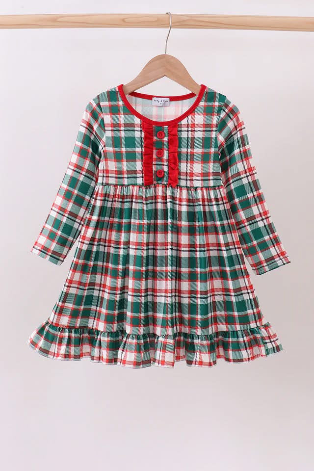 Green Plaid Girls Christmas Collection