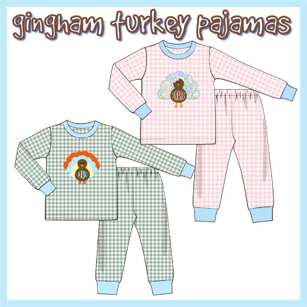 PO 92 KNIT TURKEY APPLIQUE PJS