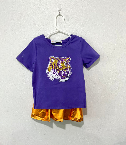 Purple & Gold Sequin Sets