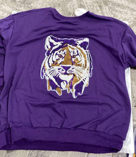 Sequin Tiger Sweatshirt