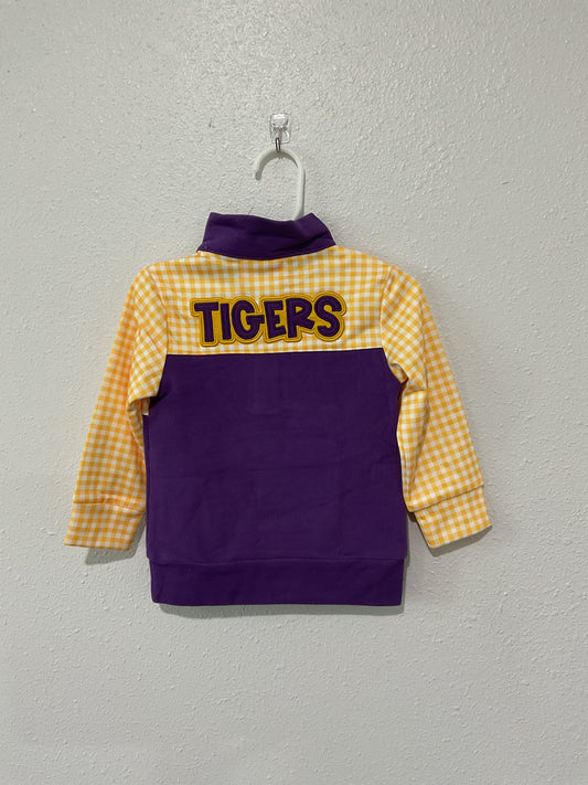 Purple Tiger Checkered Pullover