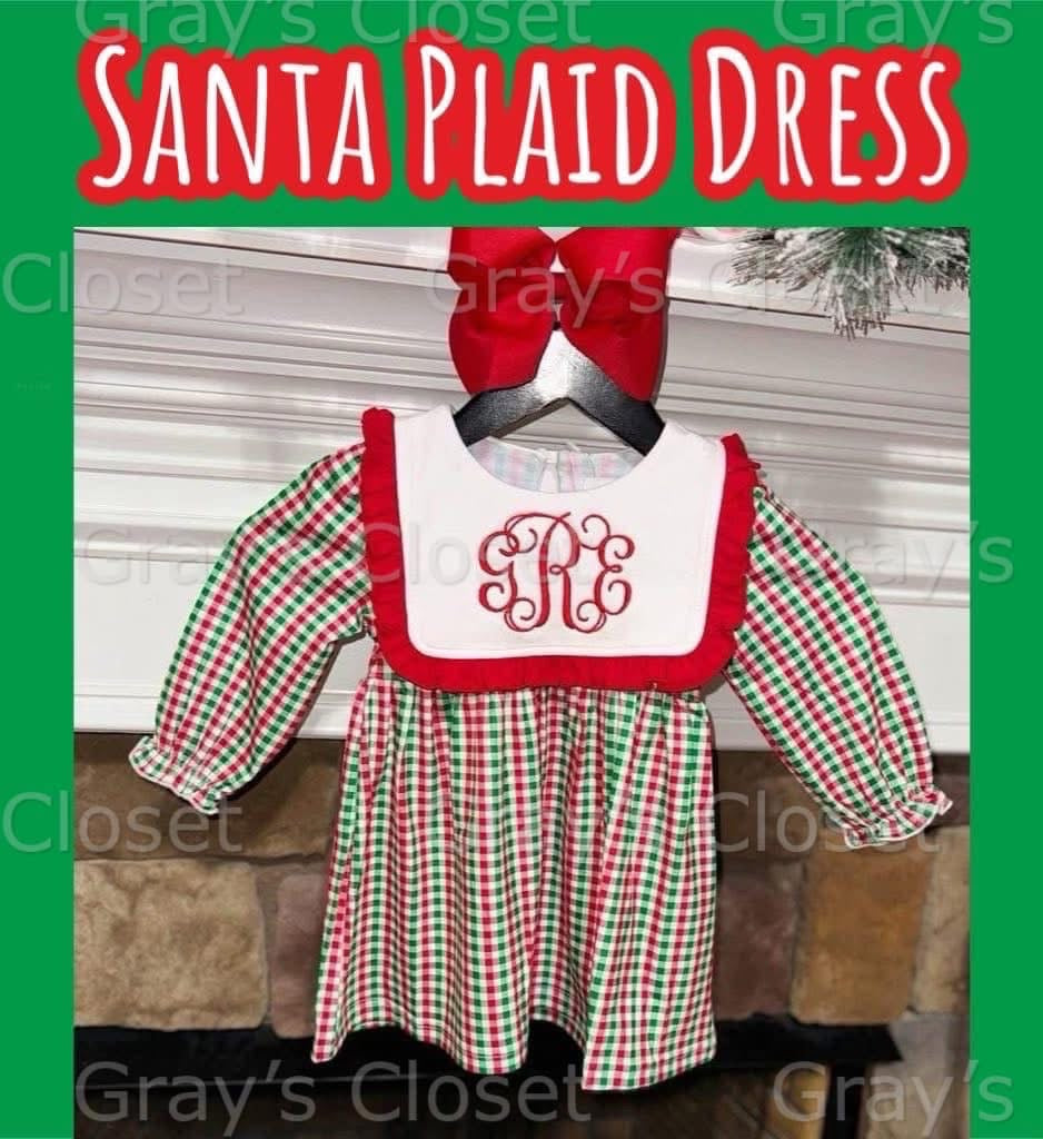 SANTA Plaid Dress