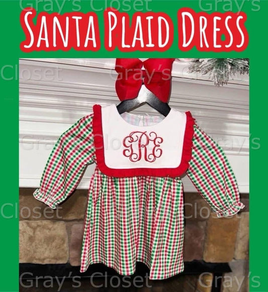 SANTA Plaid Dress