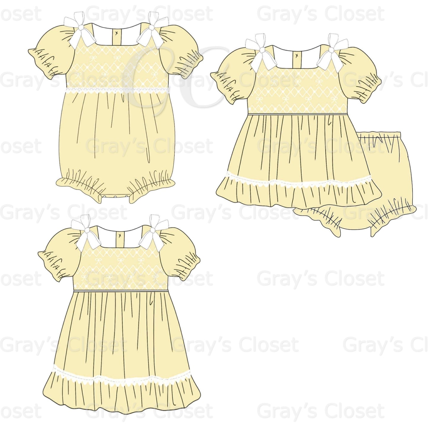 Yellow Smocked Collection