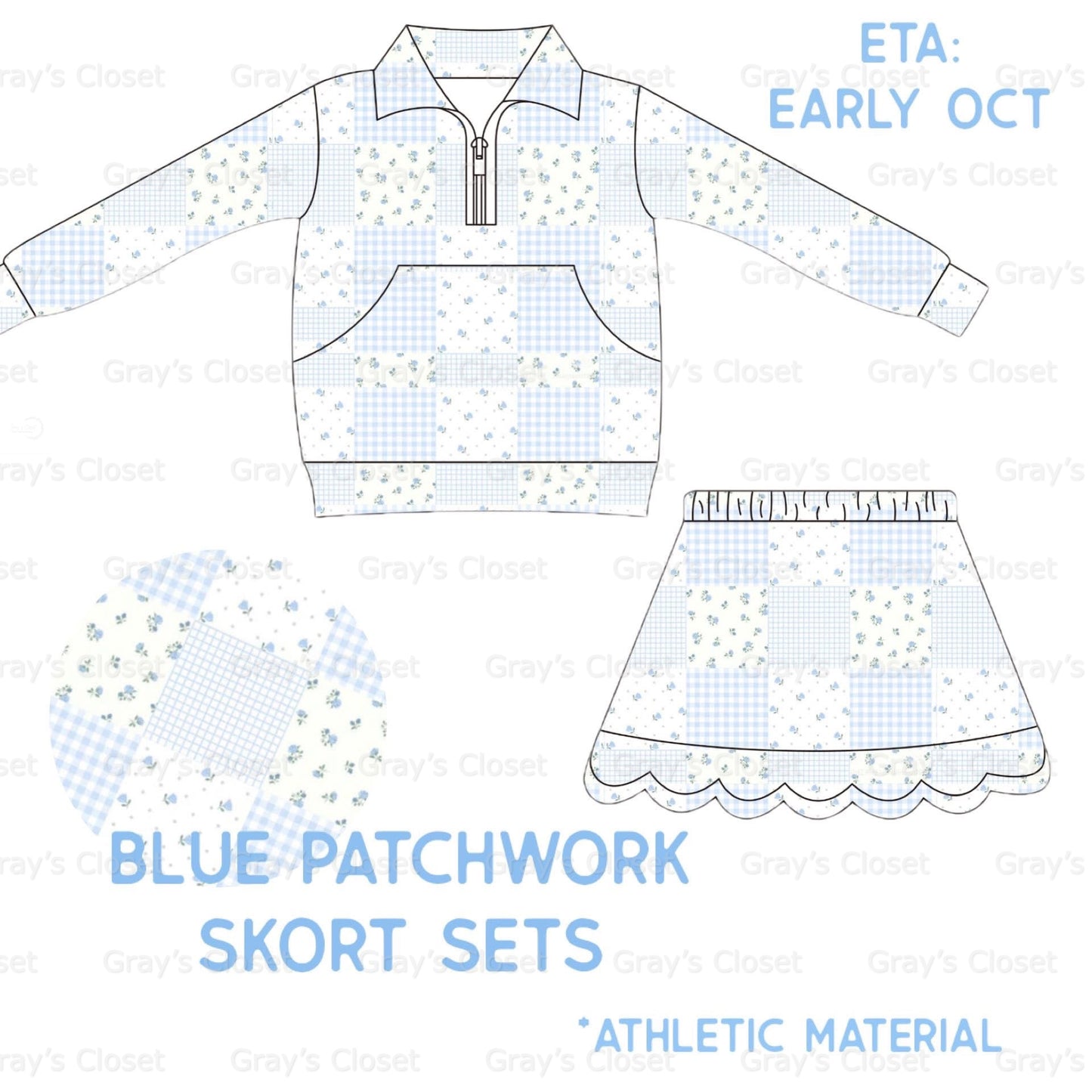 Patchwork skort set