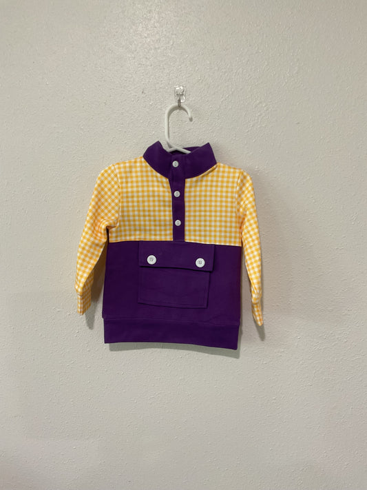Purple Tiger Checkered Pullover