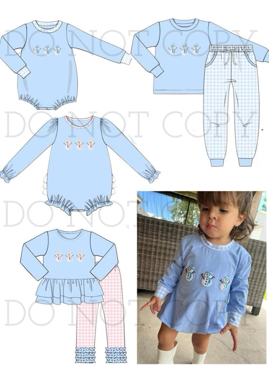 PREORDER 142 ETA NOVEMBER - FRENCH KNOT SNOWMAN