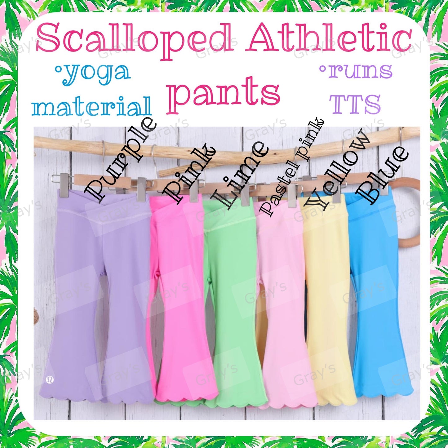 Scalloped Athletic Pants