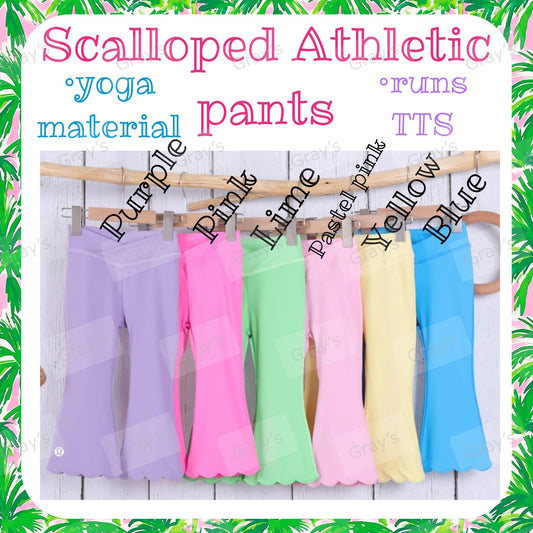 Scalloped Athletic Pants