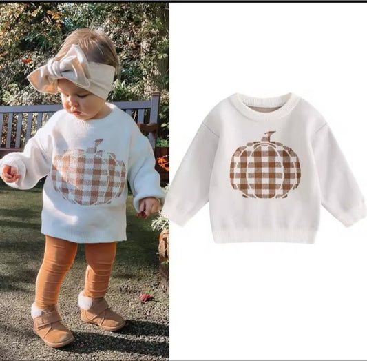 Embroidered Pumpkin Sweater