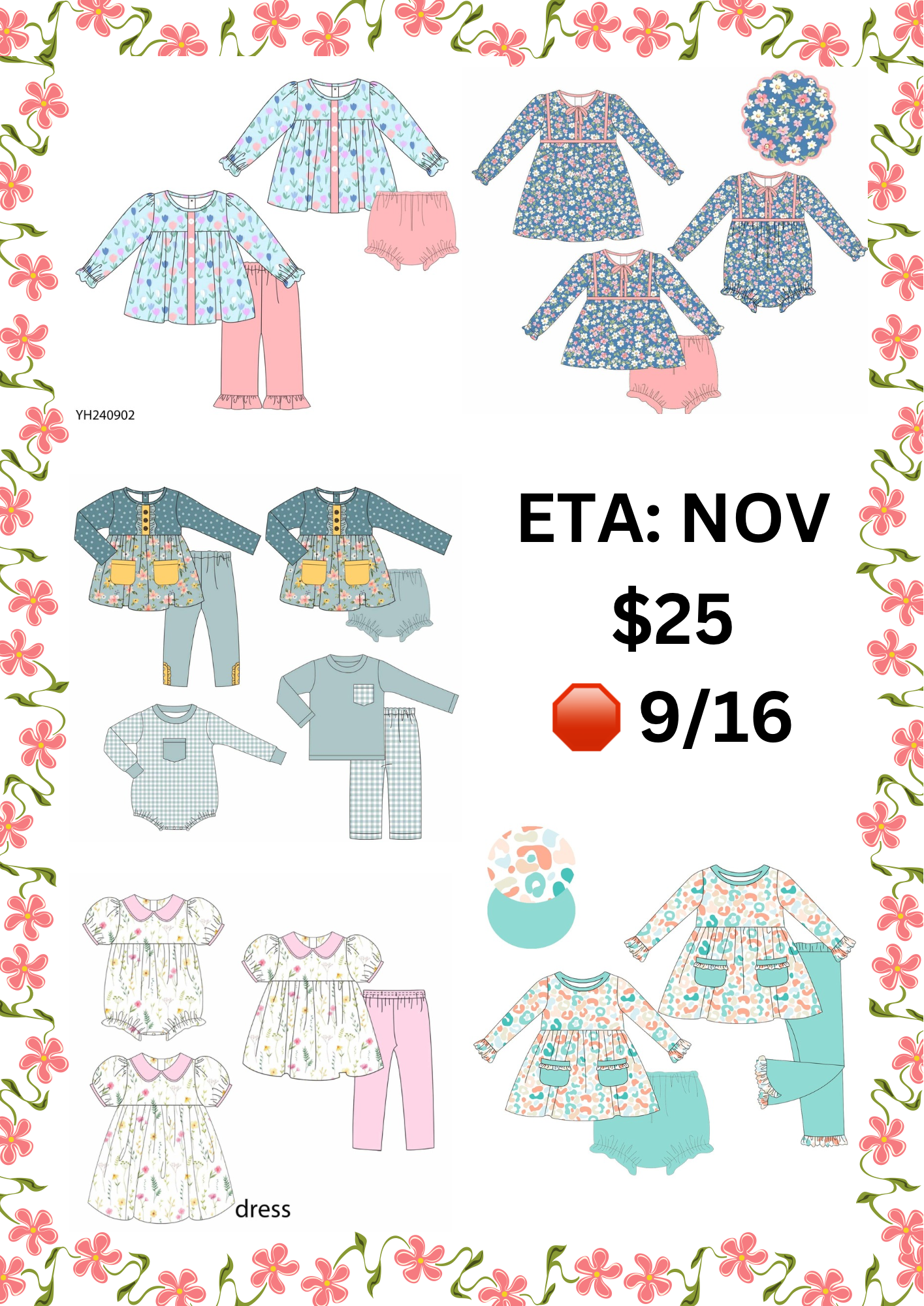 Girls Fall Floral Collection