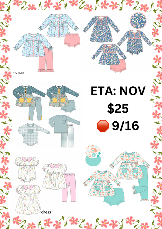 Girls Fall Floral Collection
