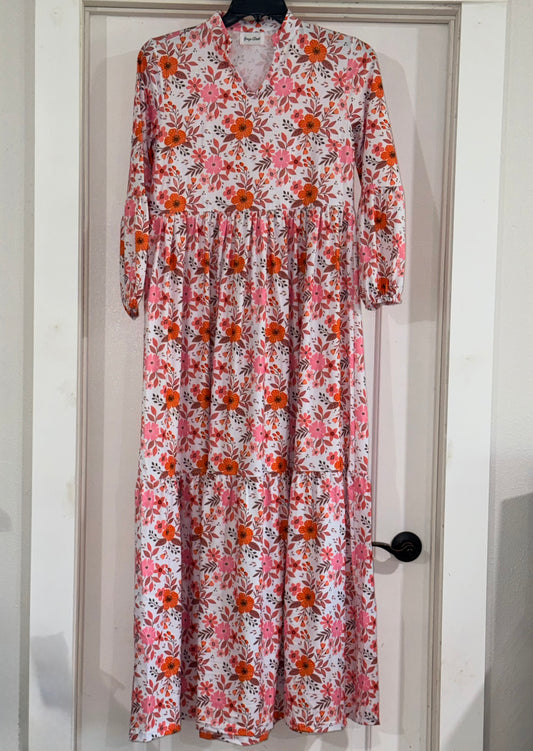 Pink & Orange Floral Mommy & Me set