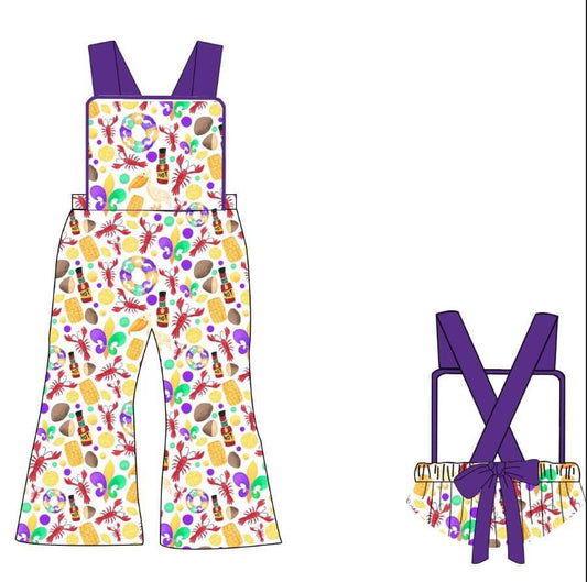 Mardi Gras Overalls
