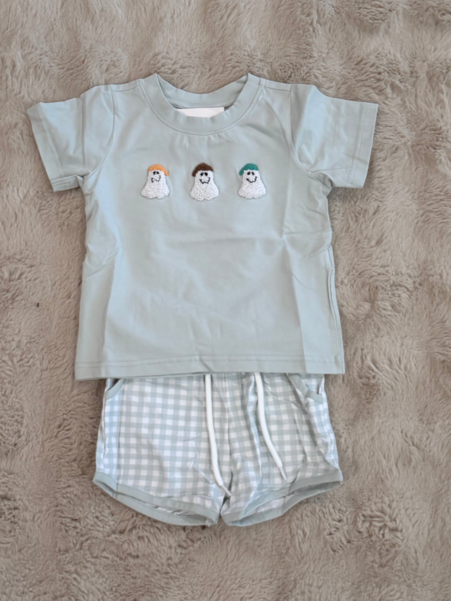 French knot Ghost boy short set