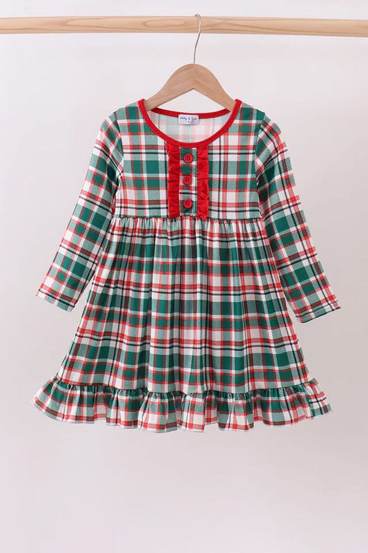 Green Plaid Girls Christmas Collection