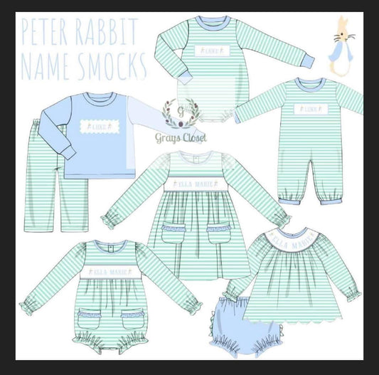 Peter Rabbit Name Smock