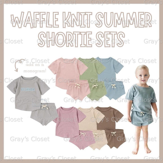 Summer Waffle Knit short set