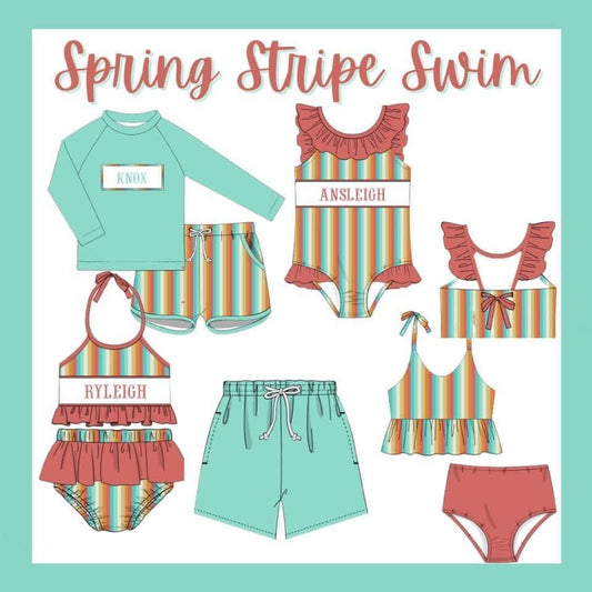 Spring Swim Stripe