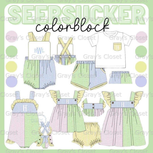 Seersucker Colorblock Collection