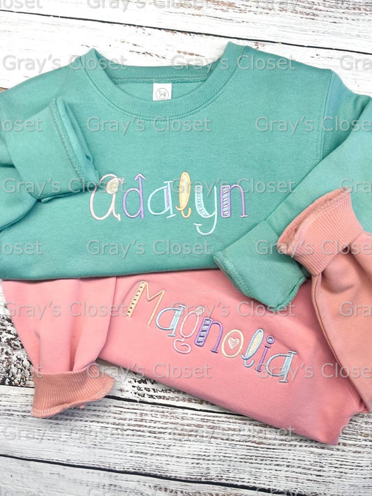 Pastel name Sweatshirts
