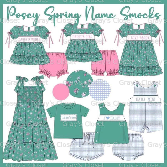 Posey Spring Name Smock