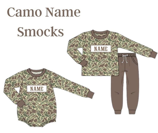 Camo Name Smock