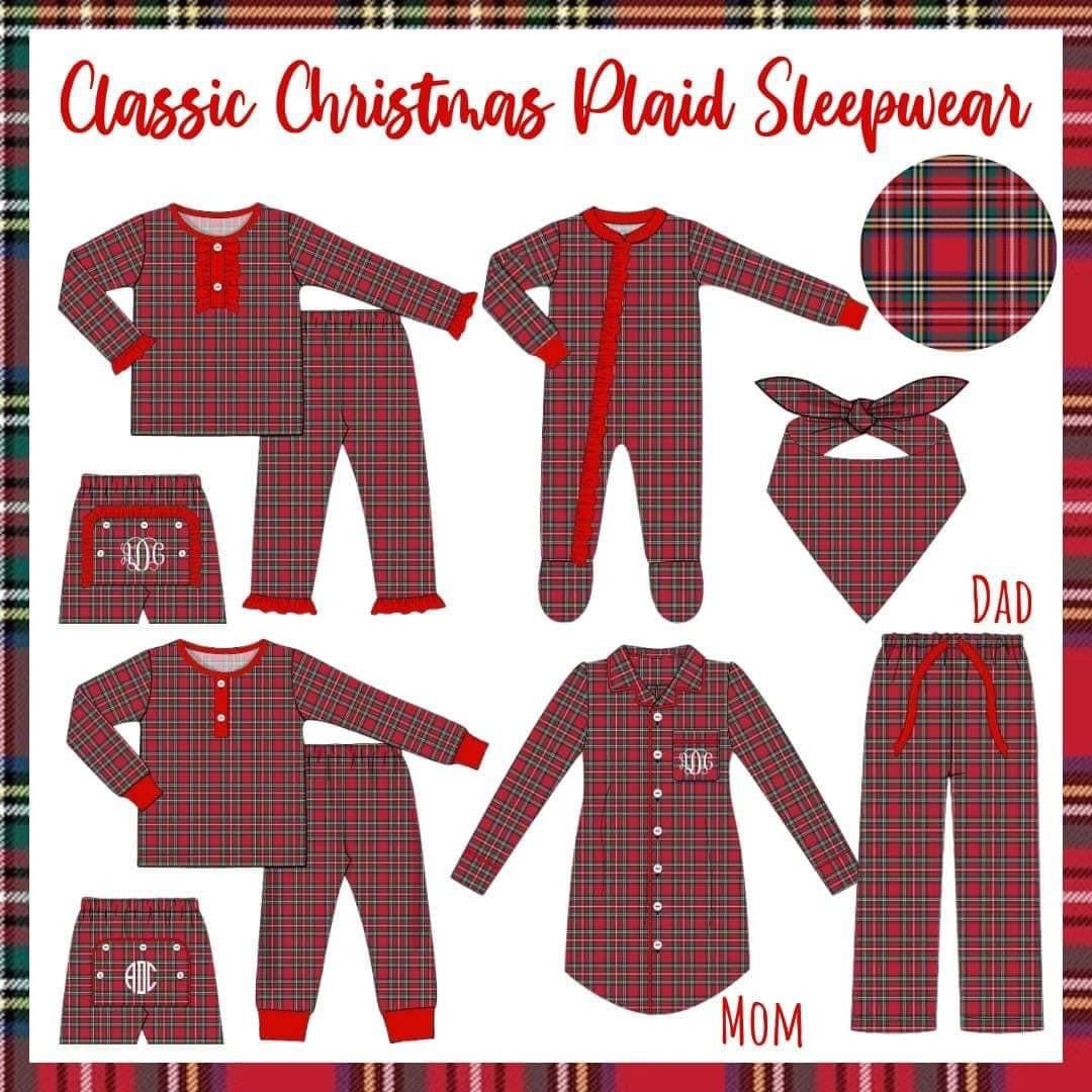 Plaid Family PJs