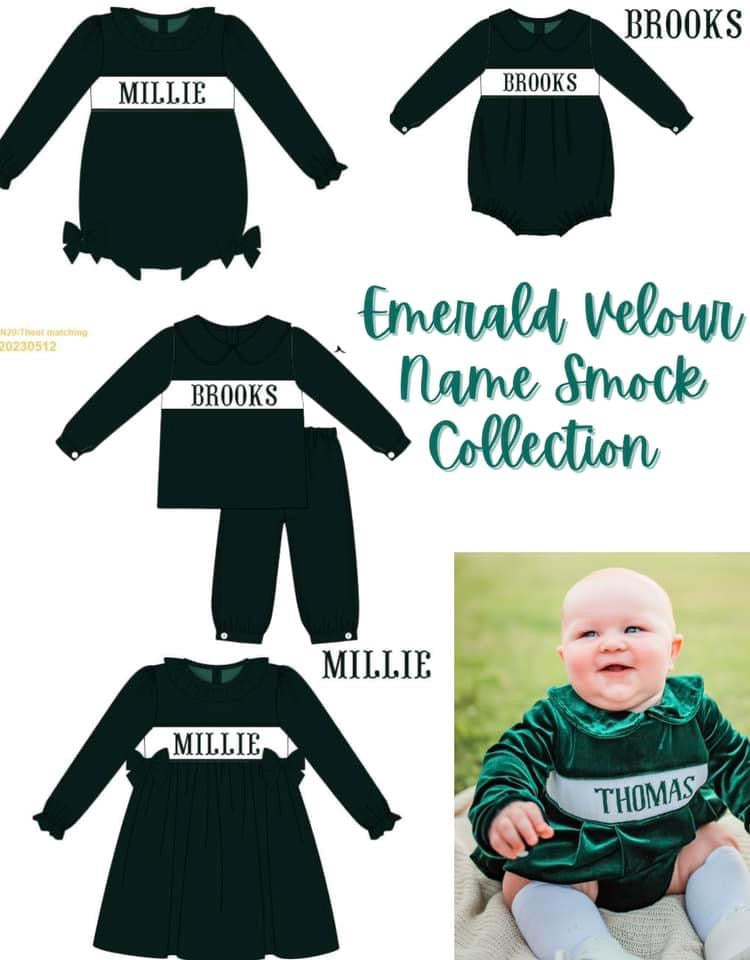SS Emerald Name Smocks