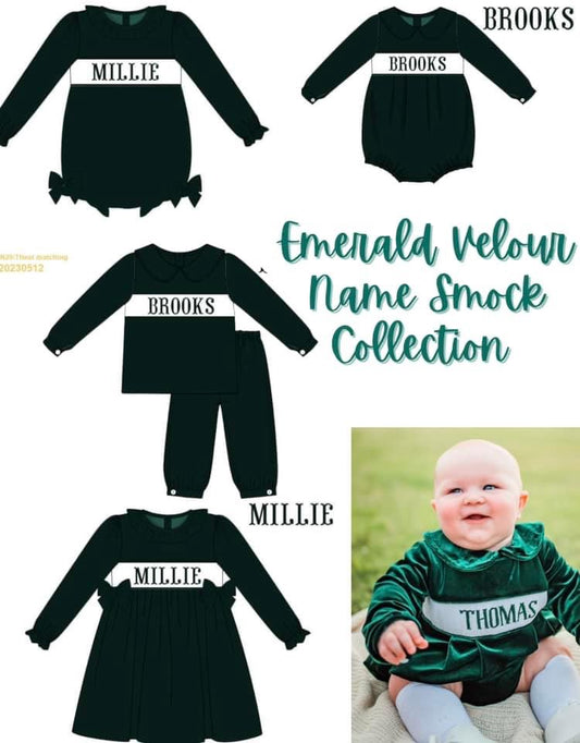 SS Emerald Name Smocks