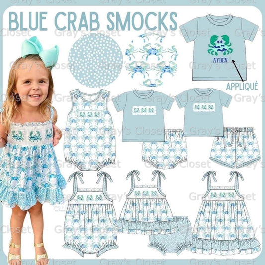 Blue Crab Smocks Collection