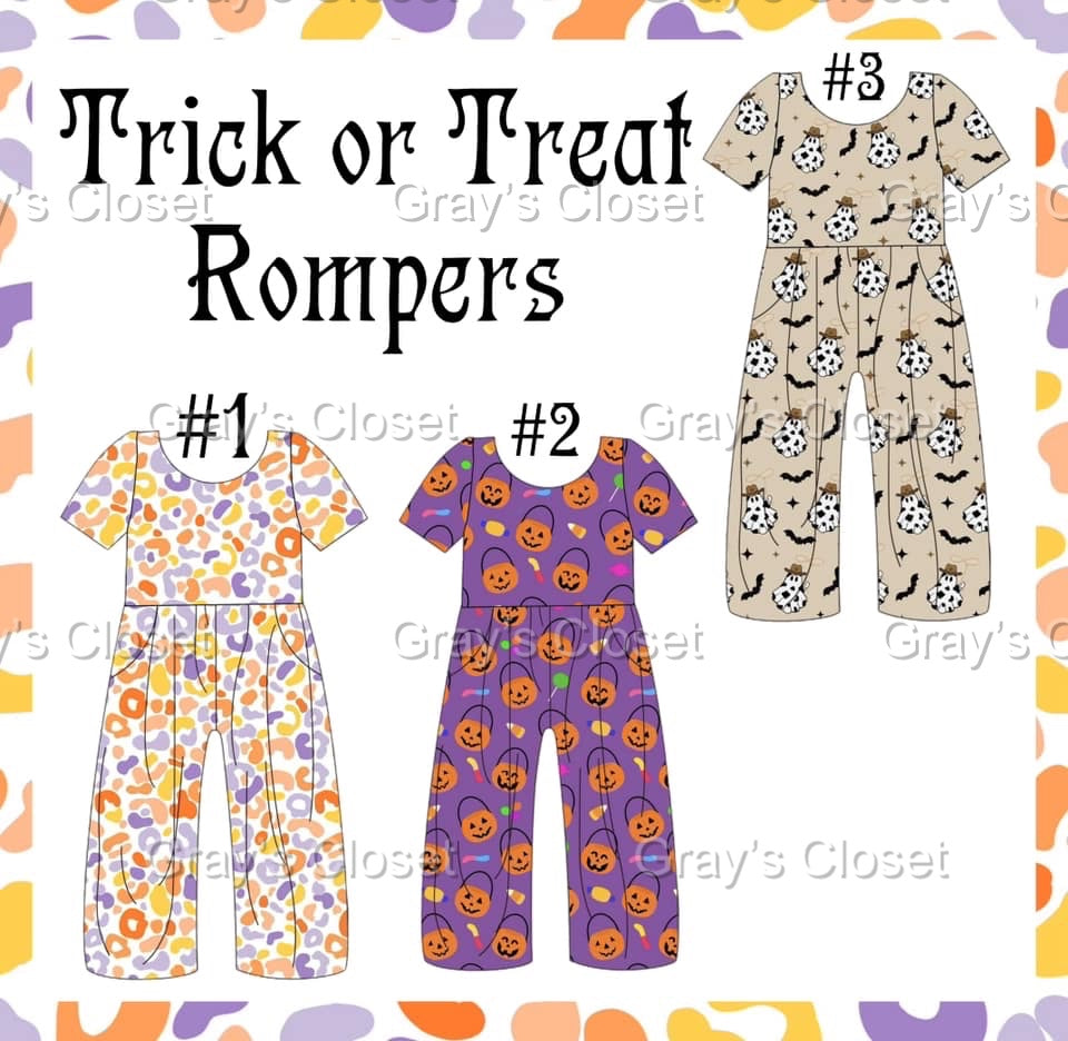 Trick or Treat Rompers