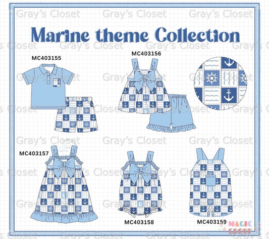 Sailboat plaid print