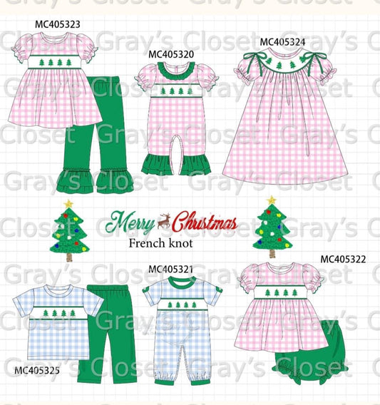 Mg French knot Christmas tree