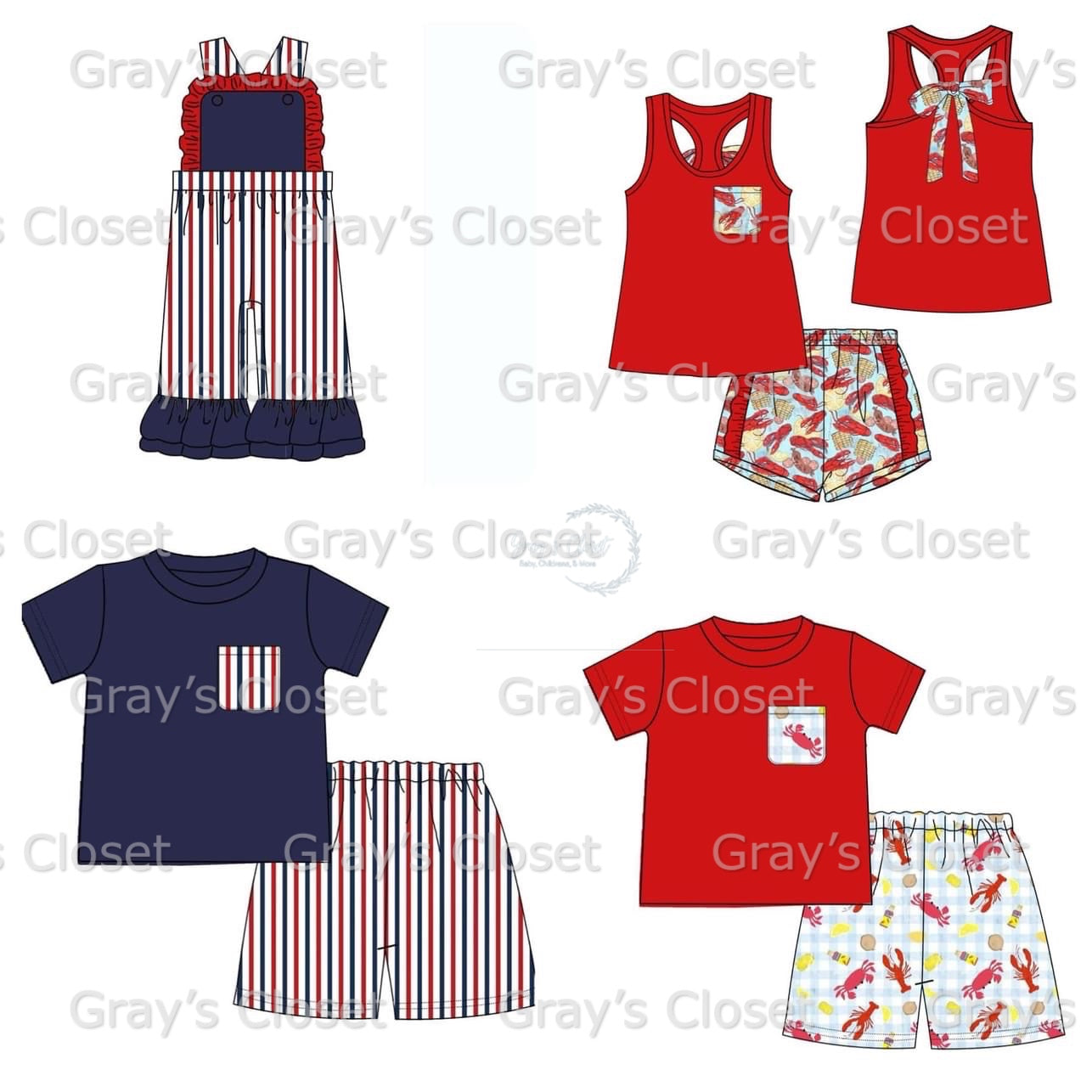 SG Cajun Red, White and Blue Stripe