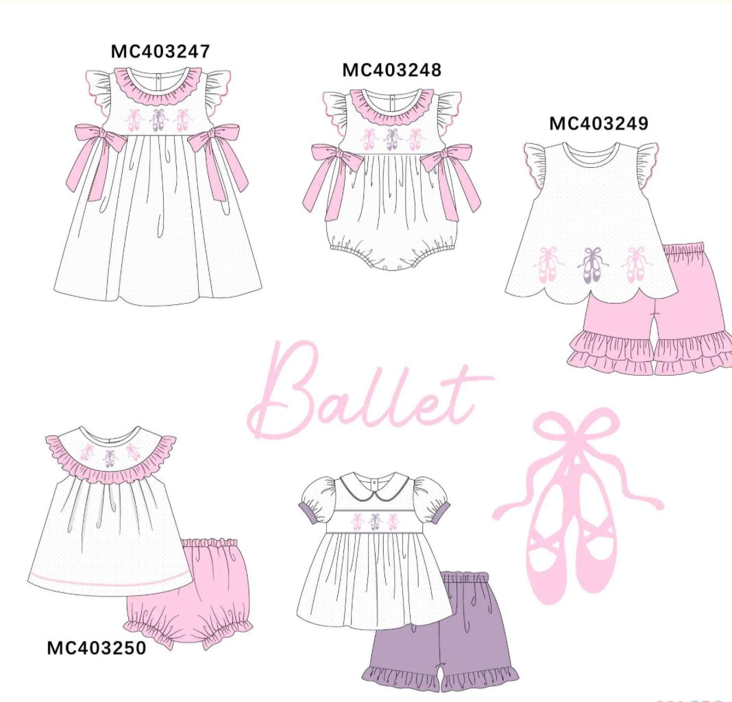 Pink ballet embroidery collection