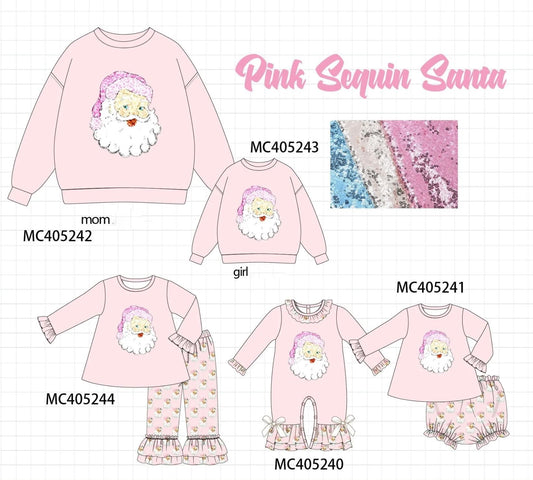 Pink sequin Santa- MG24