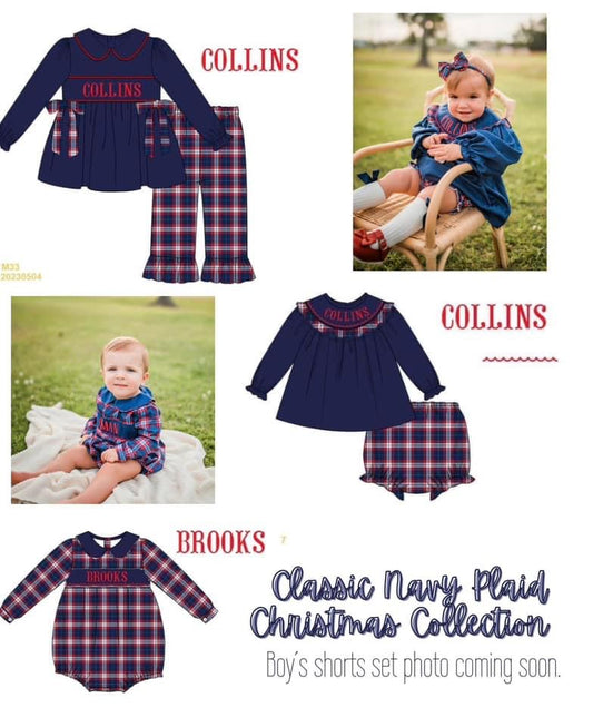 SS Classic Navy Name Smocks
