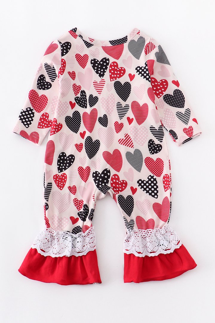 Hearts and Lace Romper