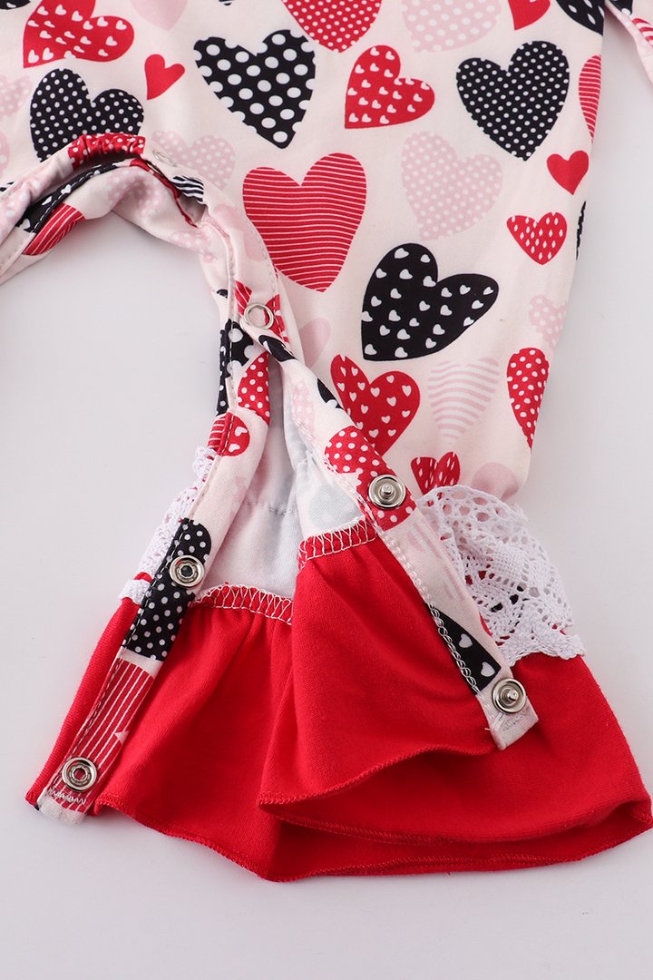 Hearts and Lace Romper