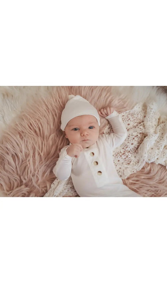 White Knotted Gown